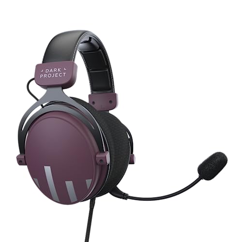 Dark Project HS4 Kabelgebundenes Gaming-Headset | 3,5-mm-Audiobuchse | Zweikammer-53-mm-Treiber mit Verbundmembran & Neodym-Magnet | Abnehmbares Mikrofon Bild 7