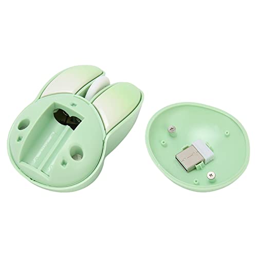 Jectse Cute Bunny Kabellose Maus, 2,4 G Tragbare Optische Mäuse, Computermaus mit Einstellbarer DPI, Kabellose Maus, Kleine Leise Maus für Laptop-Desktop-PC (Matcha-Grün) Bild 6