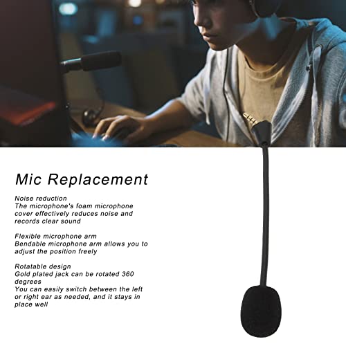Abnehmbares Gaming Mikrofon für Hyper X Cloud II Wireless, Rauschunterdrückung, Flexibler Arm, 360° Drehbar, Mikrofonersatz für Cloud Core, Cloud Pro Silver, Cloudx Bild 3