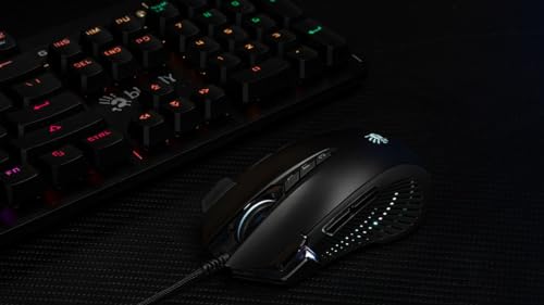 A4Tech Bloody J90S Gaming-Maus - 4 Kerne aktiviert - anpassbare RGB - 8000 CPI / 150IPS - 6 Scharfschützenmodi - 2 zusätzliche Schießtasten - X/Y-Achse einstellbar - X'Glide Metallstiefel Bild 2