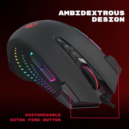 A4Tech Bloody J90S Gaming-Maus - 4 Kerne aktiviert - anpassbare RGB - 8000 CPI / 150IPS - 6 Scharfschützenmodi - 2 zusätzliche Schießtasten - X/Y-Achse einstellbar - X'Glide Metallstiefel Bild 3