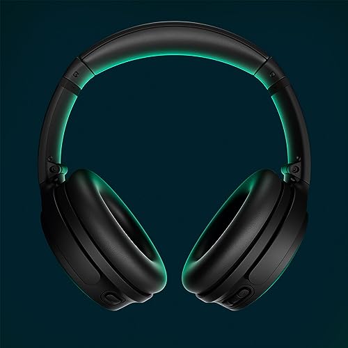 Bose QuietComfort Kabellose Kopfhörer mit Mikrofon und Noise-Cancelling, Bluetooth-Over-Ear-Kopfhörer, Audiophile Kopfhörer, On-Ear-Kopfhörer mit Noise-Cancelling, bis 24 Stunden Akkulaufzeit, Schwarz Bild 2