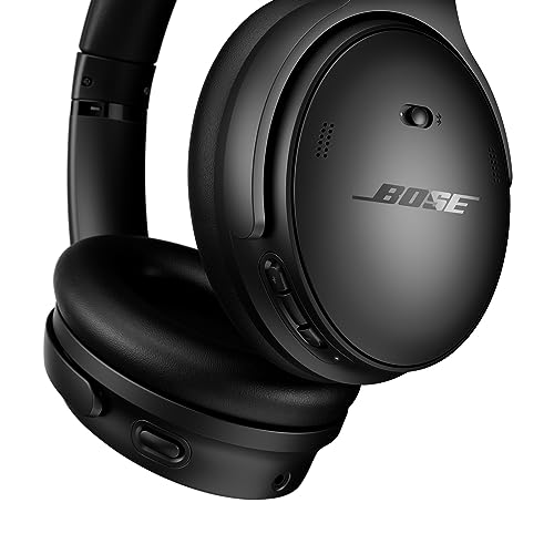 Bose QuietComfort Kabellose Kopfhörer mit Mikrofon und Noise-Cancelling, Bluetooth-Over-Ear-Kopfhörer, Audiophile Kopfhörer, On-Ear-Kopfhörer mit Noise-Cancelling, bis 24 Stunden Akkulaufzeit, Schwarz Bild 5