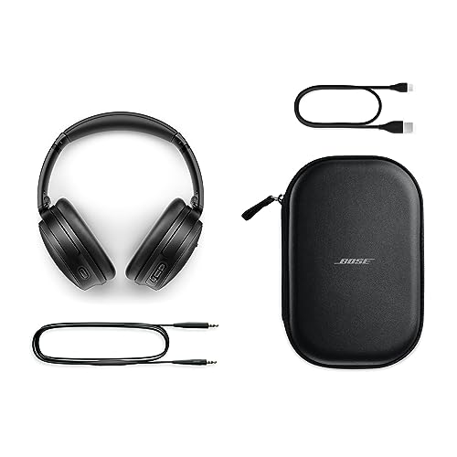 Bose QuietComfort Kabellose Kopfhörer mit Mikrofon und Noise-Cancelling, Bluetooth-Over-Ear-Kopfhörer, Audiophile Kopfhörer, On-Ear-Kopfhörer mit Noise-Cancelling, bis 24 Stunden Akkulaufzeit, Schwarz Bild 6