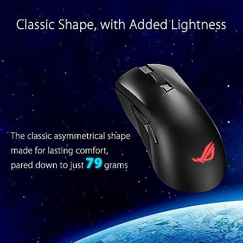ASUS ROG Gladius III Wireless AimPoint Gaming Maus, Konnektivität (2,4 GHz RF, Bluetooth, kabelgebunden), 36000 DPI Sensor, 6 programmierbare Tasten, ROG SpeedNova, austauschbare Schalter, Bild 5
