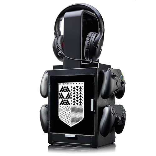 Numskull Offizieller Destiny LED-Licht Gaming-Schrank, Controller-Halter & Headset-Ständer Für PS4/PS5 & Xbox Series XS - Mehrere LED-Beleuchtungseinstellungen - Offizielle Destiny-Merchandise Bild 1