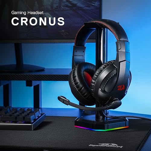 Redragon H211 Cronus Black Kabelgebundenes Gaming-Headset, Stereo-Surround-Sound, Mikrofon mit Geräuschunterdrückung, 40-mm-Treiber, Over-Ear-Kopfhörer, funktioniert für PC/PS/Xbox/NS Bild 2