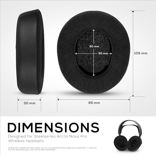 Brainwavz Gaming-Ohrpolster für Nova Pro Wireless – Hybrid Kühlgel & Memory-Schaum Ersatz-Ohrpolster für Steelseries Arctis Noa Pro Wireless, erhöhte Dicke, Haltbarkeit und Schallisolierung Bild 7