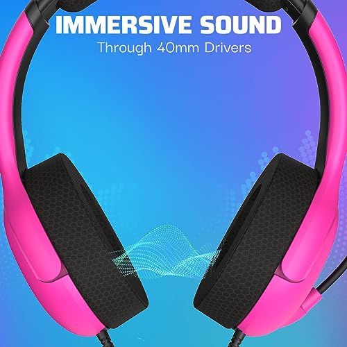 PDP PS5 AIRLITE Wired Headset Nebula Pink Bild 2