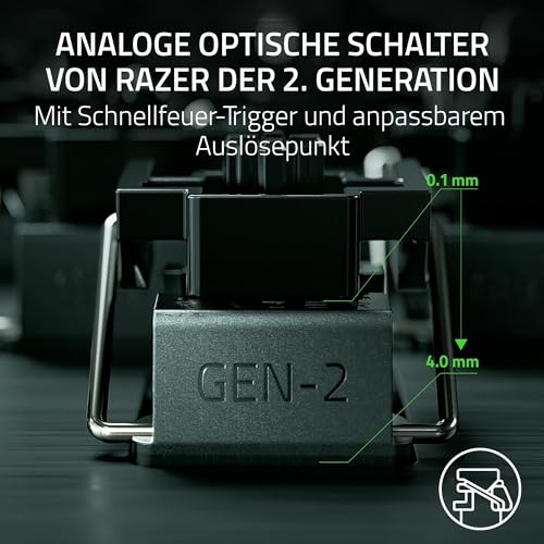 Razer Huntsman V3 Pro Mini - Analoge optische E-Sport Gaming-Tastatur im 60% Format - Snap Tap - Rapid Trigger - Schnell-Feuer Modus - Doubleshot-PBT Tastenkappen - QWERTZ DE-Layout | Schwarz Bild 3