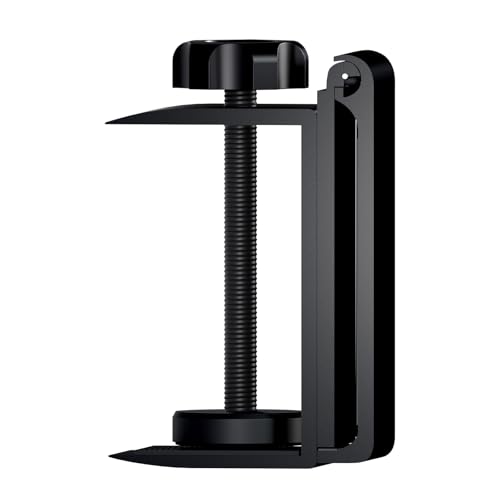 Headset Halterung, Faltbare Kopfhörer Ständer by MMOBIEL, Kopfhörer Halter Haken Schreibtisch - Verstellbare Klemme, Universal Passend & Platz Sparend - Gaming-Headset-Ständer Haken, Schwarz Aluminium Bild 2
