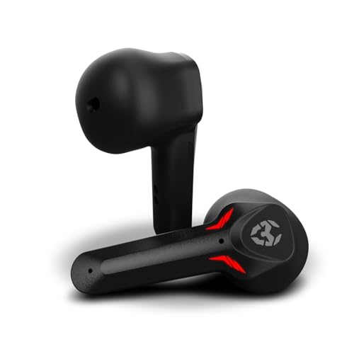KROM KALL - In-Ear-Gaming-Stereo-Headset, integriertes Mikrofon, Bluetooth 5.3 Zero Latency, Push-to-Talk, ergonomisches Design, 12 Stunden Akkulaufzeit, Ladeetui, USB Typ-C Kabel inklusive, Schwarz Bild 5