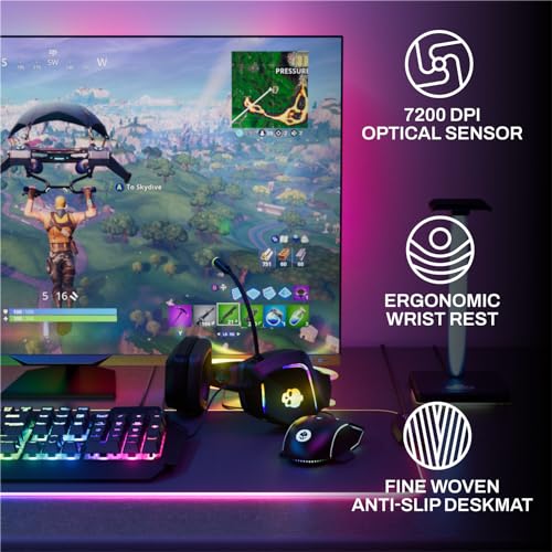 Game Punk Codebreakers PC Gaming Bundle - Inklusive Tastatur, Maus, Headset, LED XL Mauspad, Ständer, RGB Lichtleiste - 6 in 1 PC Gaming Zubehör Bundle, GCMB300 Bild 2