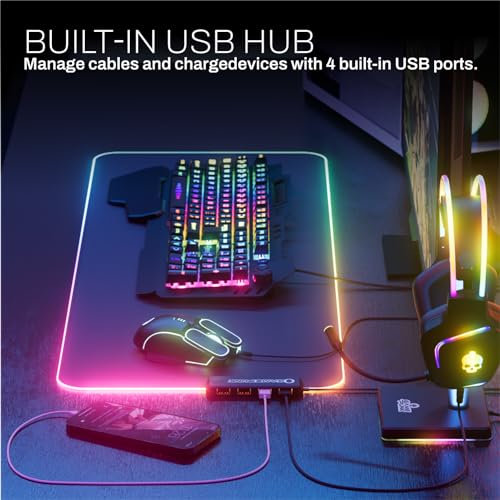 Game Punk Codebreakers PC Gaming Bundle - Inklusive Tastatur, Maus, Headset, LED XL Mauspad, Ständer, RGB Lichtleiste - 6 in 1 PC Gaming Zubehör Bundle, GCMB300 Bild 4