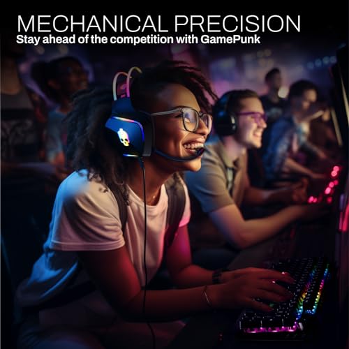 Game Punk Codebreakers PC Gaming Bundle - Inklusive Tastatur, Maus, Headset, LED XL Mauspad, Ständer, RGB Lichtleiste - 6 in 1 PC Gaming Zubehör Bundle, GCMB300 Bild 5
