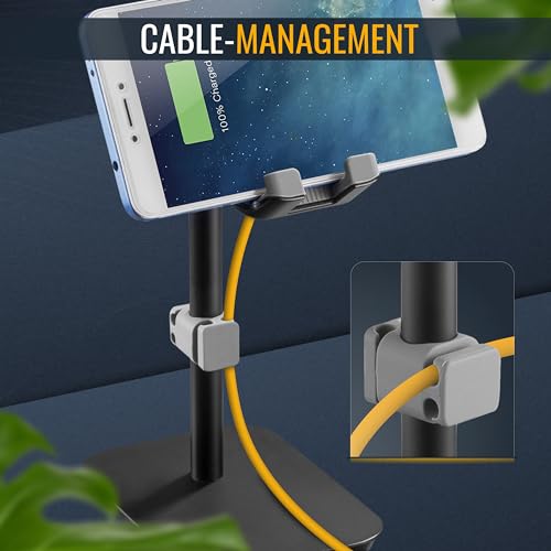 RICOO Headset Handy Halterung Kopfhörer Schreibtisch Ständer Kopfhörerständer Handyständer HH013 Studio TV Gaming PC Kopfhörerhalter Stand Halterung Neigbar Handy-Halter Head-Phone Holder Bild 6