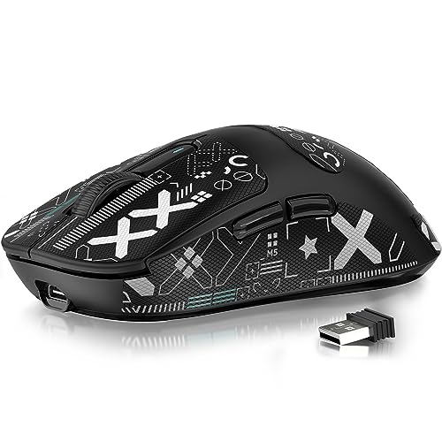 ATTACK SHARK X3 49g Superlight Maus mit Klebeband, PixArt PAW3395 Gaming-Sensor, BT/2,4G Kabellose/Kabelgebundene Gaming-Maus, 6 DPI 26000, 200 Stunden Akku, Büromäuse für Win11/Xbox/PS/Mac (Schwarz) Bild 1