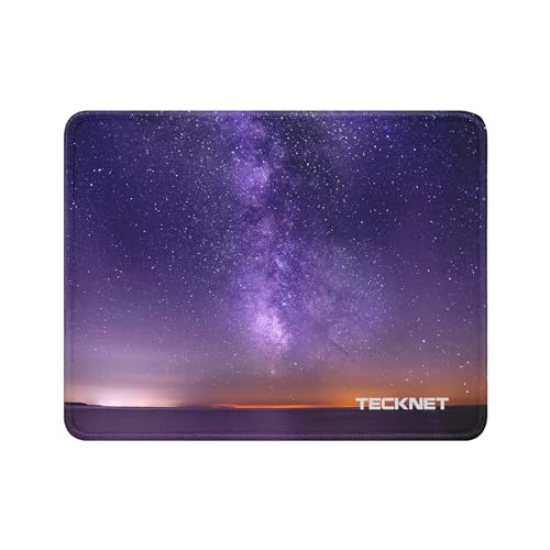 TECKNET Mauspad, 28 x 21 cm Gaming Mousepad mit Wasserdicht und Rutschfester Gummi für PC-Büro, Arbeit, Gaming, Studium, Laptop, Computer, Zuhause-Sternenhimmel Bild 1