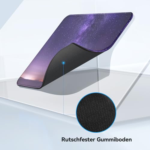 TECKNET Mauspad, 28 x 21 cm Gaming Mousepad mit Wasserdicht und Rutschfester Gummi für PC-Büro, Arbeit, Gaming, Studium, Laptop, Computer, Zuhause-Sternenhimmel Bild 3