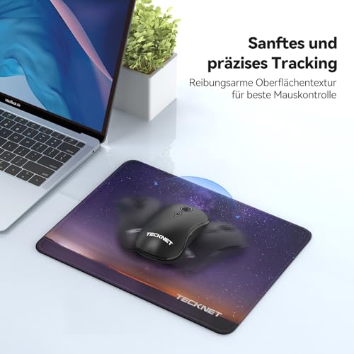 TECKNET Mauspad, 28 x 21 cm Gaming Mousepad mit Wasserdicht und Rutschfester Gummi für PC-Büro, Arbeit, Gaming, Studium, Laptop, Computer, Zuhause-Sternenhimmel Bild 5