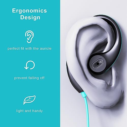 Sport-Kopfhörer, kabelgebunden, Over-Ear-Kopfhörer mit Ohrbügel, Mikrofon, 3,5-mm-Stecker, schweißfest, Lauf-Kopfhörer für Workout, Joggen, Fitnessstudio, Ohrstöpsel für Computer Bild 4