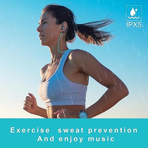 Sport-Kopfhörer, kabelgebunden, Over-Ear-Kopfhörer mit Ohrbügel, Mikrofon, 3,5-mm-Stecker, schweißfest, Lauf-Kopfhörer für Workout, Joggen, Fitnessstudio, Ohrstöpsel für Computer Bild 5