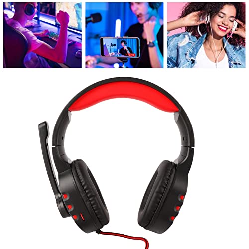 Over-Ear-Gaming-Headset mit Geräuschunterdrückung, Mikrofon, Verstellbarem Kopfbügel, Kompatibel mit Laptop-PC Bild 6