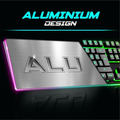 SPIRIT OF GAMER x Ultimate 600 | Gaming Tastatur Maus Set Kabellos Schwarz Wiederaufladbar RGB | DE Layout | Semi Mechanisch | Aluminiumplatte | 4800 DPI Wireless Mouse | Für PS5, PS4, PC, Xbox Bild 4