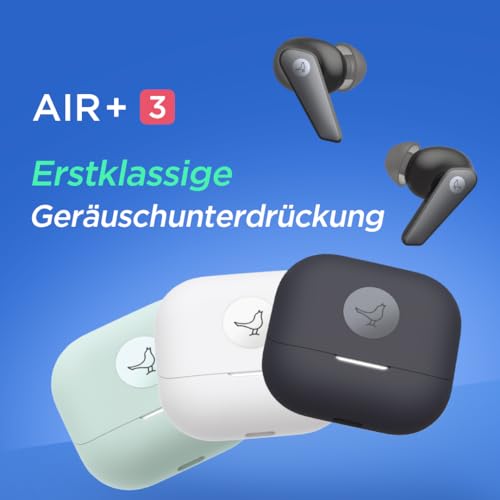 Libratone AIR+ 3 True Wireless In-Ear Kopfhörer mit aktiver Geräuschunterdrückung (Hi-Fi Sound, 24h Akku, ANC, Noise Cancelling, IP54, Bluetooth 5.2) (schwarz) Bild 2