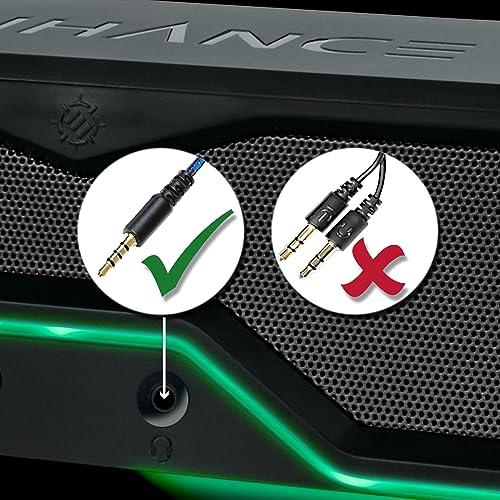 ENHANCE SB1 Computer-Lautsprecher High Excursion Soundbar - USB Powered Computer Soundbar, Unter-Monitor-Lautsprecher mit 10W Peak, LED Lautstärkeregler, Headset Pass Through, Gaming für PC Bild 6