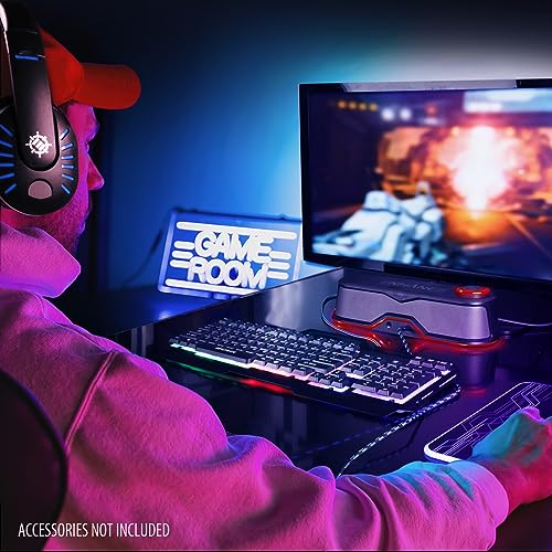 ENHANCE SB1 Computer-Lautsprecher High Excursion Soundbar - USB Powered Computer Soundbar, Unter-Monitor-Lautsprecher mit 10W Peak, LED Lautstärkeregler, Headset Pass Through, Gaming Soundbar für PC Bild 5