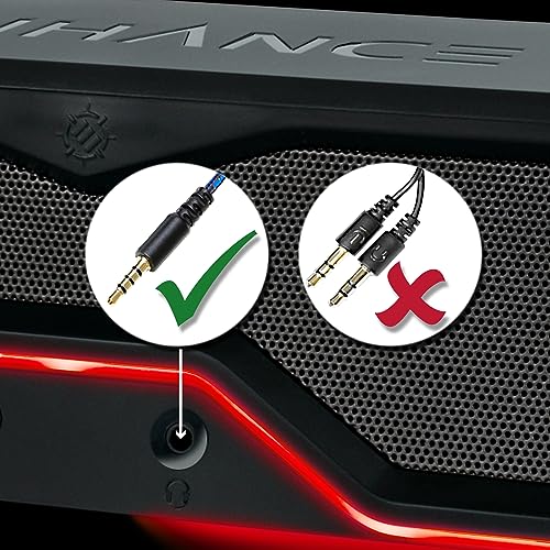ENHANCE SB1 Computer-Lautsprecher High Excursion Soundbar - USB Powered Computer Soundbar, Unter-Monitor-Lautsprecher mit 10W Peak, LED Lautstärkeregler, Headset Pass Through, Gaming Soundbar für PC Bild 6