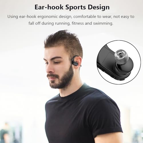 Schwimmen Kopfhörer Kabellos Bluetooth 5.0 Wireless Headset mit 8G-Speicher, In-Ear Drahtlose Stereo Sport Ohrhörer Noise Cancelling, IPX8 Wasserdicht Schwimm MP3-Player für Laufen Fitness Bild 4