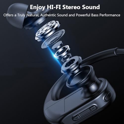 Schwimmen Kopfhörer Kabellos Bluetooth 5.0 Wireless Headset mit 8G-Speicher, In-Ear Drahtlose Stereo Sport Ohrhörer Noise Cancelling, IPX8 Wasserdicht Schwimm MP3-Player für Laufen Fitness Bild 5