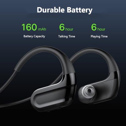 Schwimmen Kopfhörer Kabellos Bluetooth 5.0 Wireless Headset mit 8G-Speicher, In-Ear Drahtlose Stereo Sport Ohrhörer Noise Cancelling, IPX8 Wasserdicht Schwimm MP3-Player für Laufen Fitness Bild 6