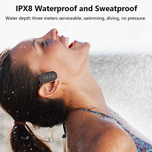 Bone Conduction Kabellos Kopfhörer Bluetooth 5.0, IPX8 Wasserdicht 8GB Schwimm MP3-Player, Drahtlose Sport Kopfhörer mit offenem Ohr, Schweißfestes Wireless Headset für Workout Laufen Fitnesss Bild 2