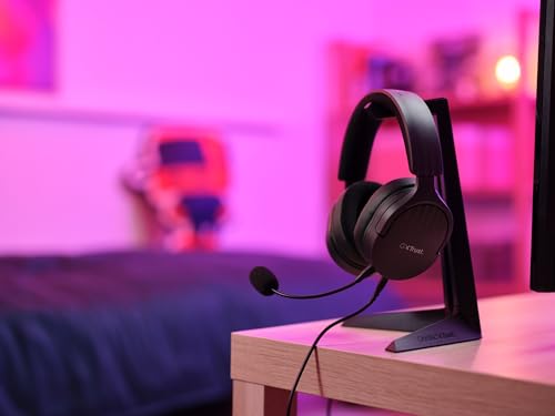 Trust Gaming GXT 489 Fayzo Gaming Headset für PC, PS5, PS4, Xbox Series X|S, Switch, 3,5-mm Klinke, 85% Recyclingkunststoff, Over-Ear Kopfhörer, Mikrofon mit Geräuschunterdrückung - Schwarz Bild 2