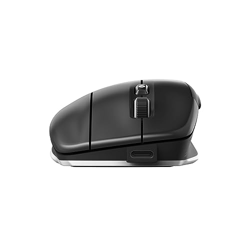 3Dconnexion CadMouse Compact Wireless (Kompakte Maus, optisch, kabellos, USB-C, Rechtshänder), Mattschwarz Bild 4