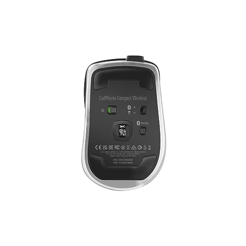 3Dconnexion CadMouse Compact Wireless (Kompakte Maus, optisch, kabellos, USB-C, Rechtshänder), Mattschwarz Bild 5