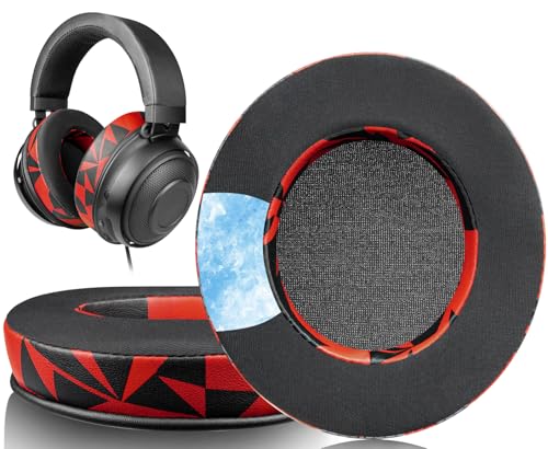 SOULWIT Cooling-Gel Professionelle Ersatz Ohrpolster für Razer Kraken 2019/Tournament Edition/Ultimate/Kitty, Earpads for Nari/Essential/Ultimate, Kraken X/V3 X Headset Bild 1