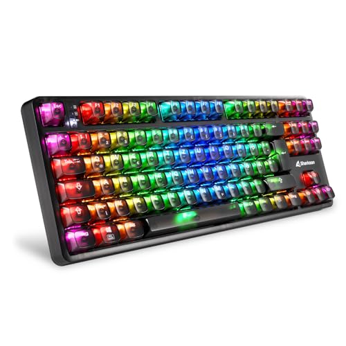 Sharkoon Crystal Shark RGB Gaming Tastatur, Kabellos und Kabelgebunden, Schwarz Bild 2