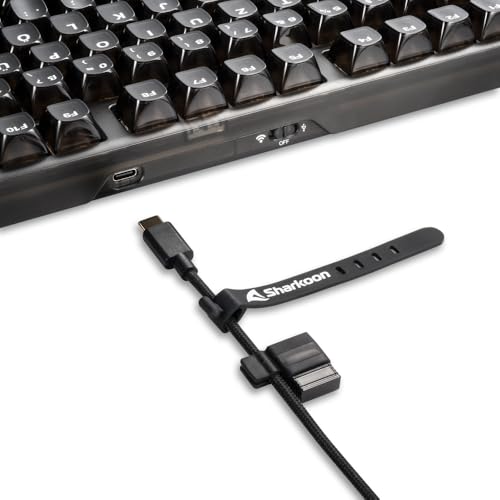 Sharkoon Crystal Shark RGB Gaming Tastatur, Kabellos und Kabelgebunden, Schwarz Bild 6