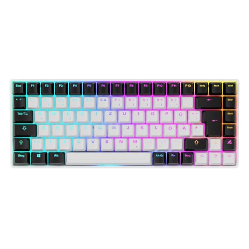 Sharkoon Skiller SGK50 S3 Weiß, RGB Gaming Keyboard, Gateron Brown, 75% Layout Bild 1