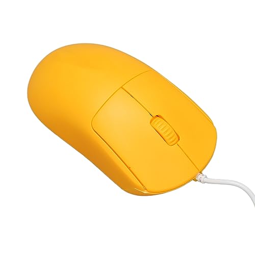 ciciglow Kabelgebundene Gaming-Maus, 1200 DPI, Kabelgebundene USB-Maus, Ergonomische Optische Computermaus für Computer, Notebook, Laptop, Büro, PC, Zuhause, Plug-and-Play (Yellow) Bild 7