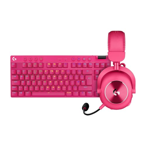 Logitech G PRO X TKL LIGHTSPEED kabellose Gaming-Tastatur PRO X 2 LIGHTSPEED Wireless Gaming Headset, PC, PS5, PS4, QWERTZ Deutsches Layout - Magenta Bild 1