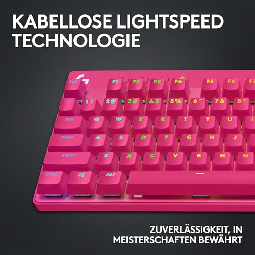 Logitech G PRO X TKL LIGHTSPEED kabellose Gaming-Tastatur PRO X 2 LIGHTSPEED Wireless Gaming Headset, PC, PS5, PS4, QWERTZ Deutsches Layout - Magenta Bild 5