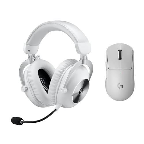 Logitech G PRO X SUPERLIGHT 2 LIGHTSPEED kabellose Gaming-Maus, USB-C-Aufladen, PC & Mac + PRO X 2 LIGHTSPEED kabelloses Gaming-Headset, Graphen-Lautsprecher 50 mm, für PC, PS5 - Weiß Bild 1