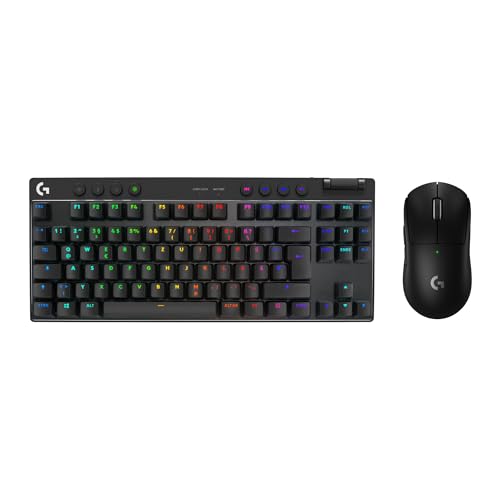 Logitech G PRO X SUPERLIGHT 2 LIGHTSPEED kabellose Gaming-Maus, USB-C-Aufladen, PC & Mac + PRO X TKL LIGHTSPEED kabellose Gaming-Tastatur, ohne Ziffernblock, PBT-Tastenkappen (DEU QWERTZ) - Schwarz Bild 1