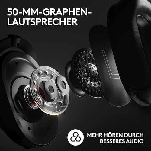 Logitech G PRO X SUPERLIGHT 2 LIGHTSPEED kabellose Gaming-Maus, USB-C-Aufladen, PC & Mac + PRO X 2 LIGHTSPEED kabelloses Gaming-Headset, Graphen-Lautsprecher 50 mm, für PC, PS5 - Schwarz Bild 5