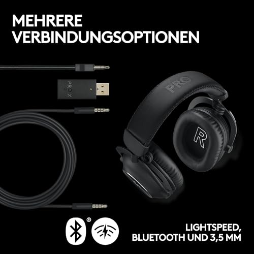 Logitech G PRO X SUPERLIGHT 2 LIGHTSPEED kabellose Gaming-Maus, USB-C-Aufladen, PC & Mac + PRO X 2 LIGHTSPEED kabelloses Gaming-Headset, Graphen-Lautsprecher 50 mm, für PC, PS5 - Schwarz Bild 6